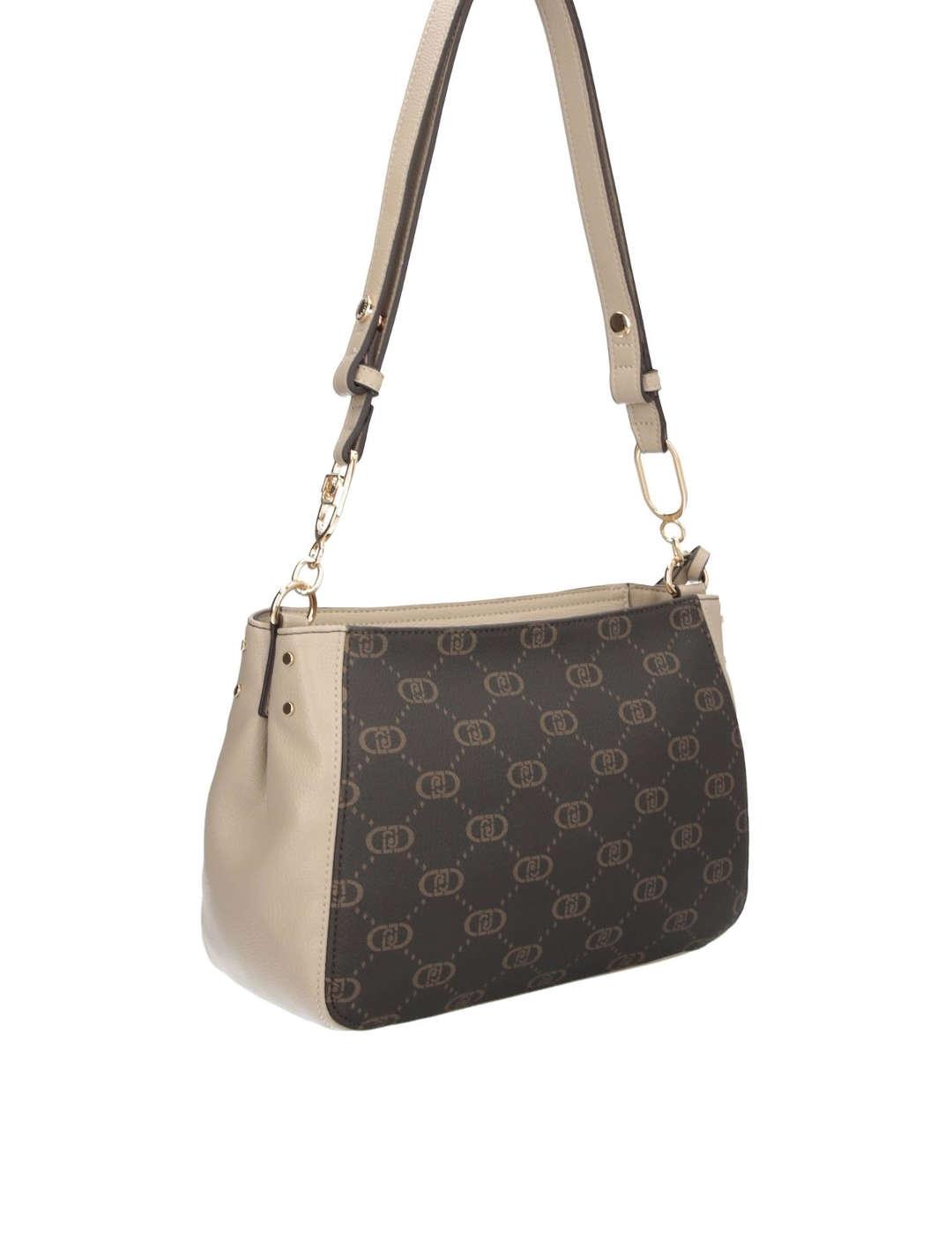 Bolso de hombro mujer Liu-Jo Crossbody Logo marrón