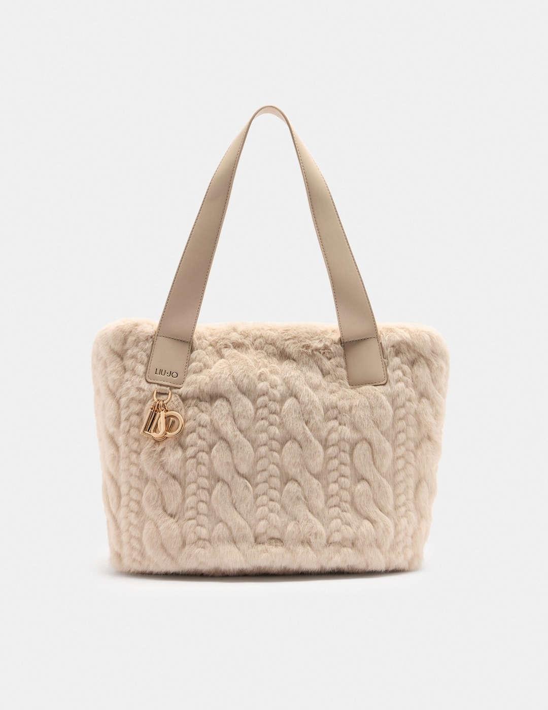 Bolso grande mujer Liu-Jo Hobo pelo beige