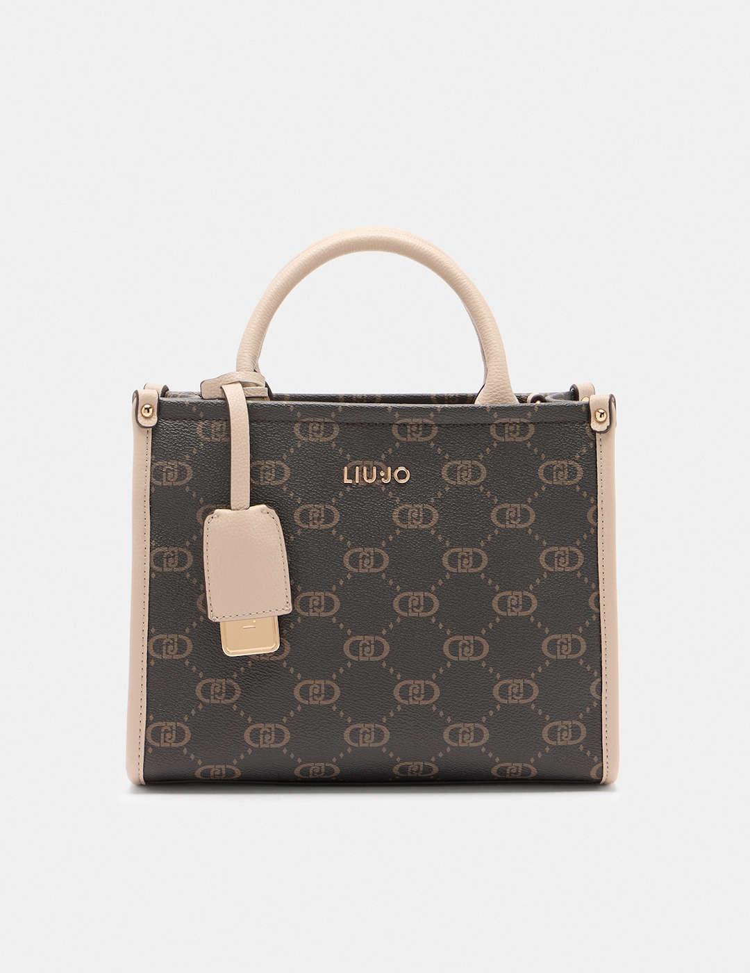 Bolso pequeño mujer Liu-Jo Tote logo marrón