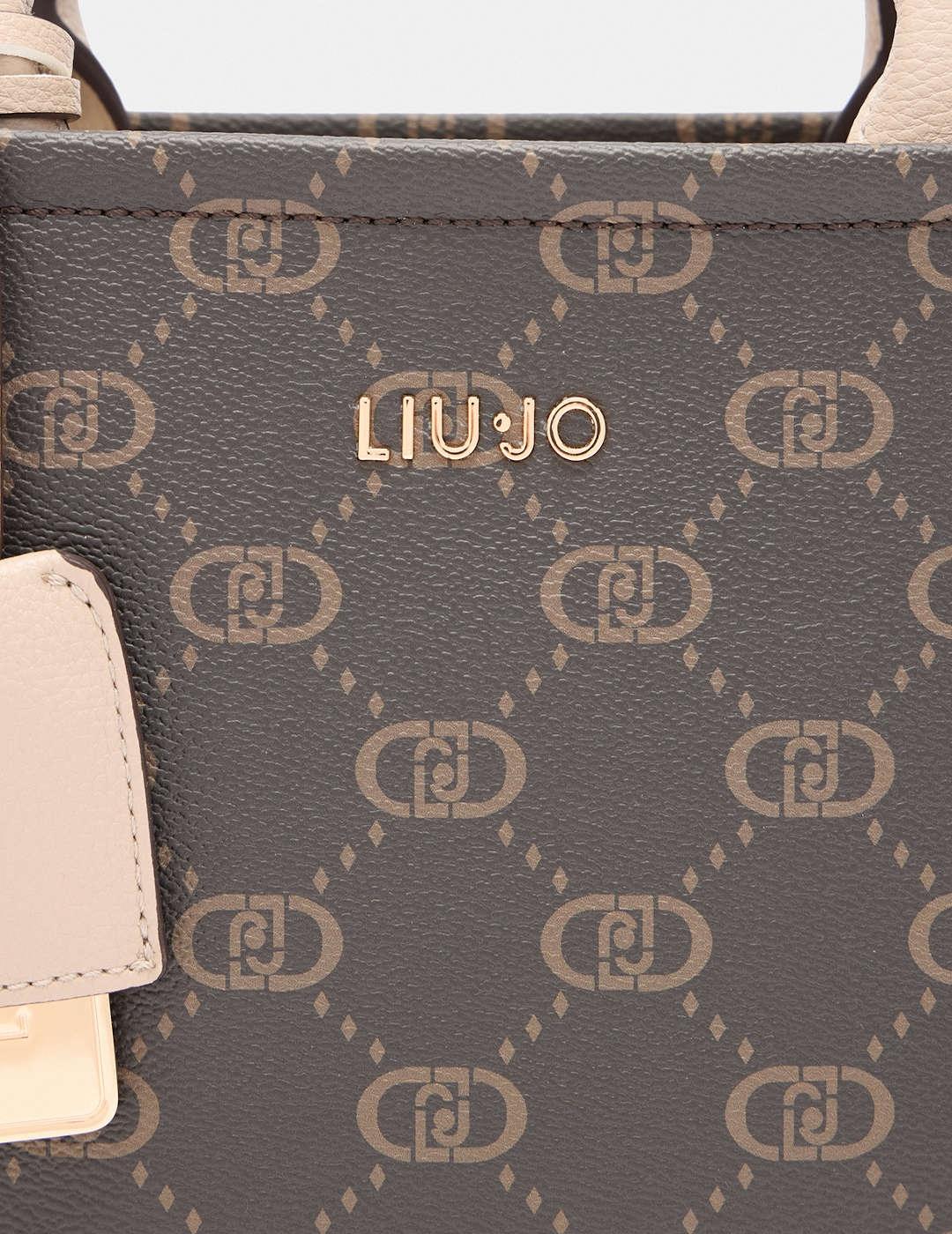 Bolso pequeño mujer Liu-Jo Tote logo marrón