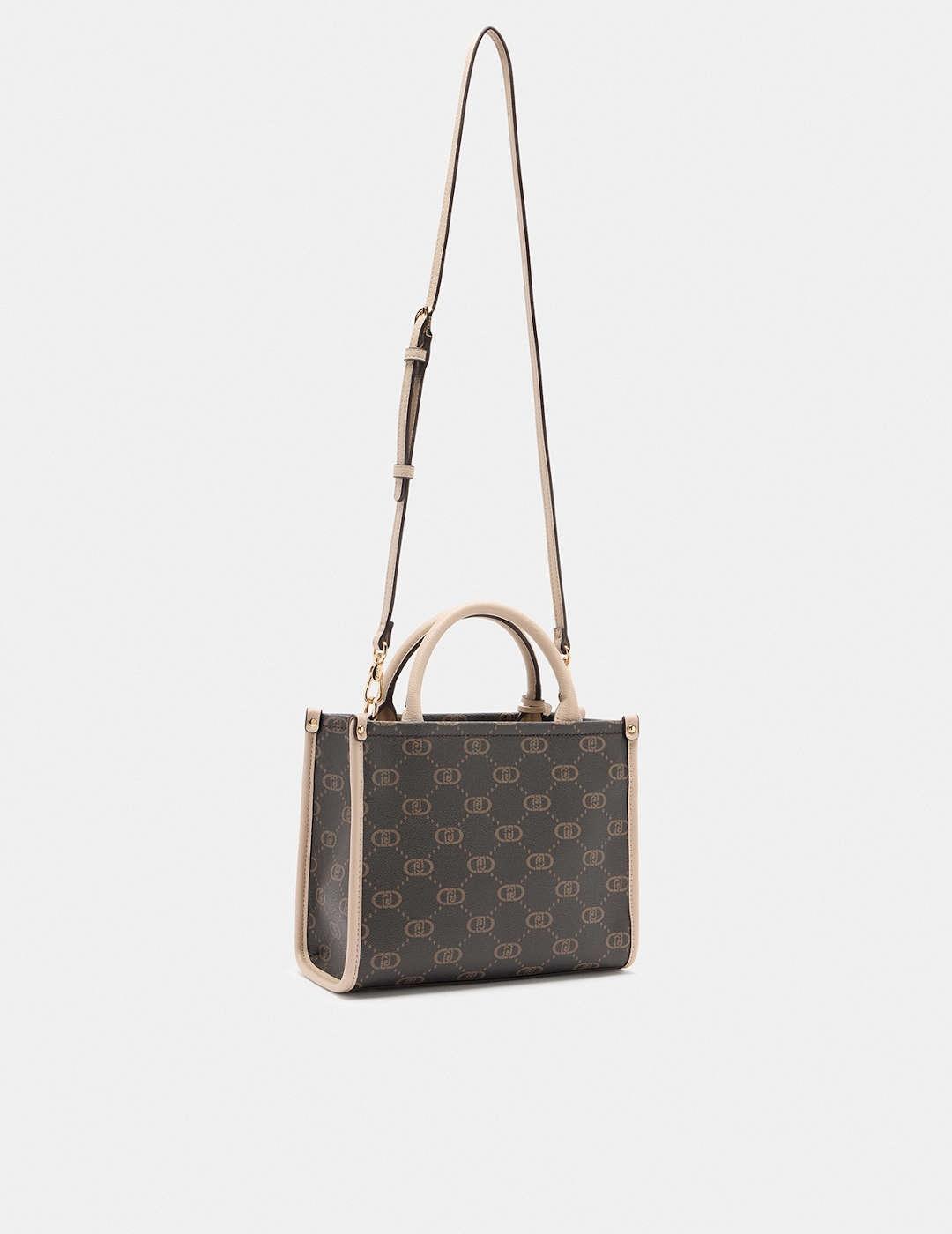 Bolso pequeño mujer Liu-Jo Tote logo marrón