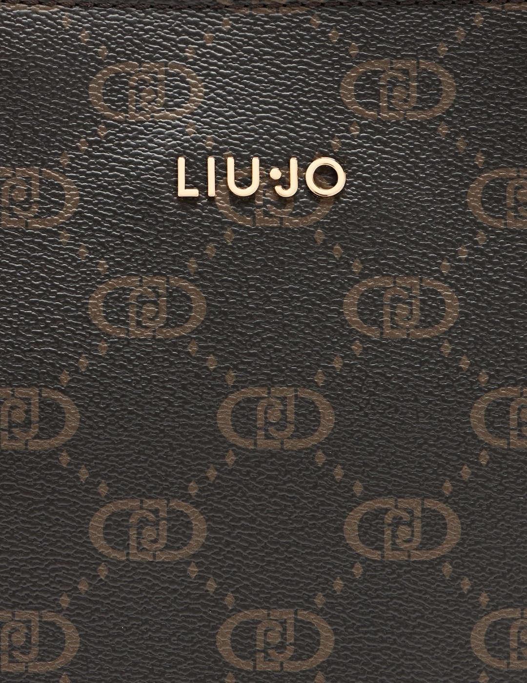 Bolso mediano mujer Liu-Jo Tote logo marrón