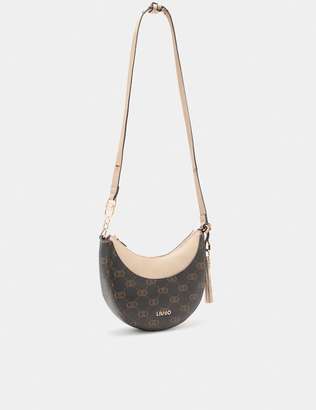Bolso mediano mujer Liu-Jo Hobo Logo marrón