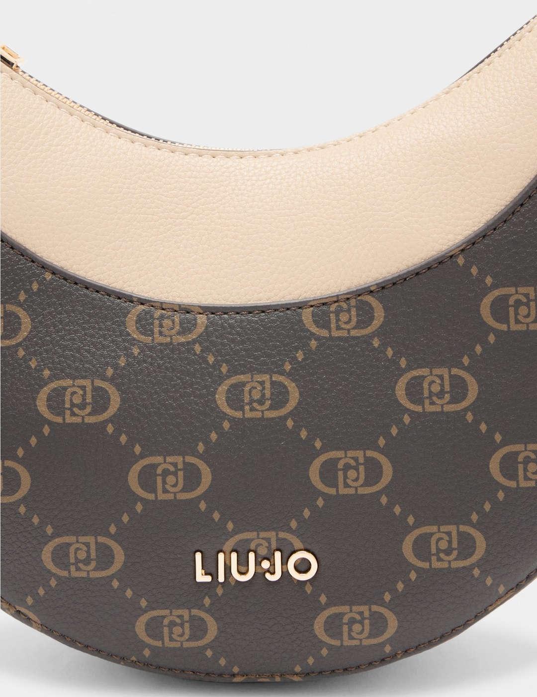 Bolso mediano mujer Liu-Jo Hobo Logo marrón