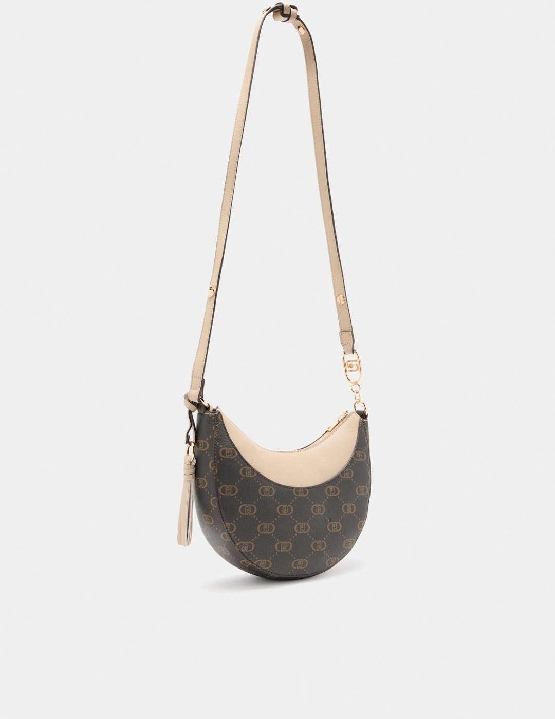 Bolso mediano mujer Liu-Jo Hobo Logo marrón