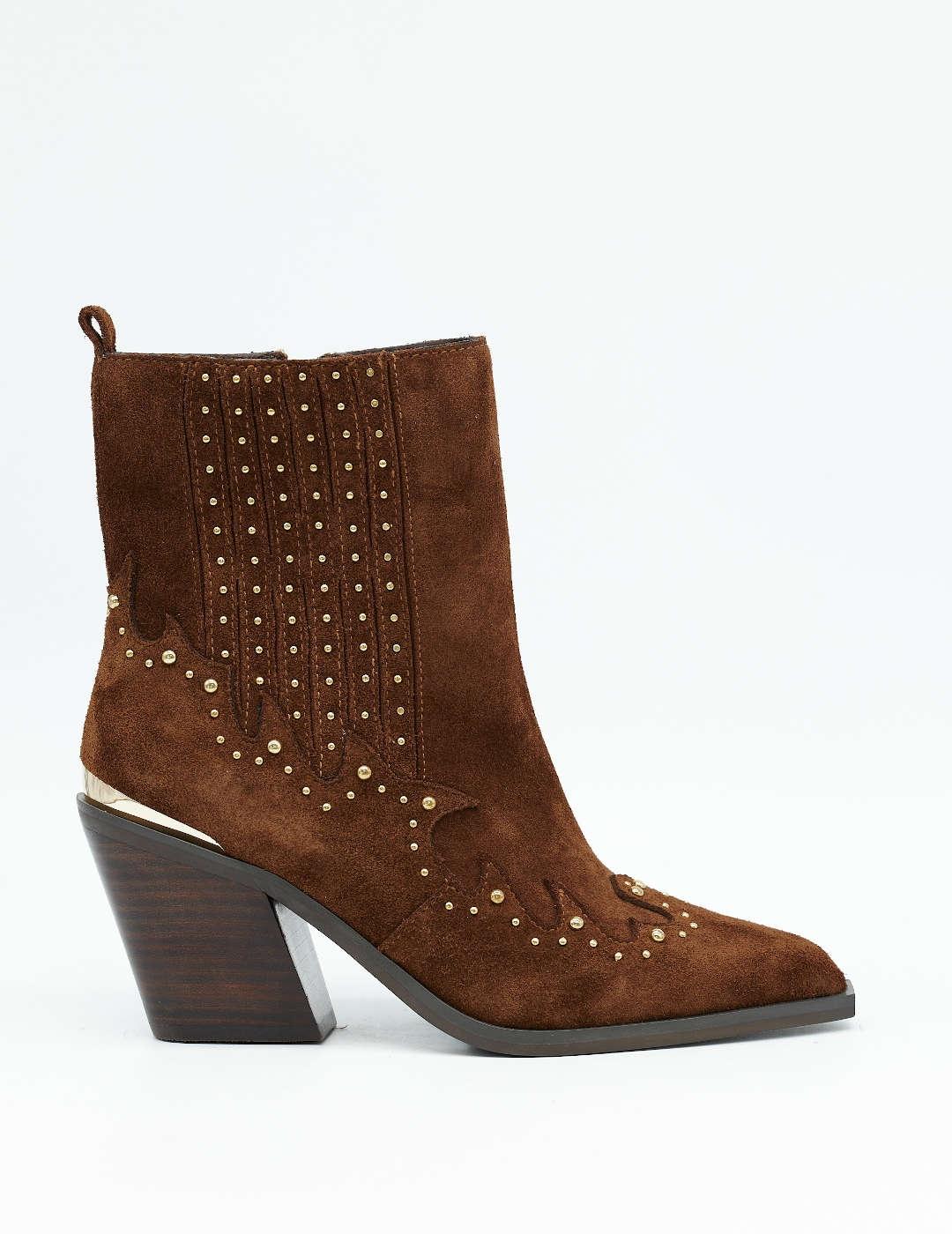 Botín mujer Alma en Pena Tachas camel