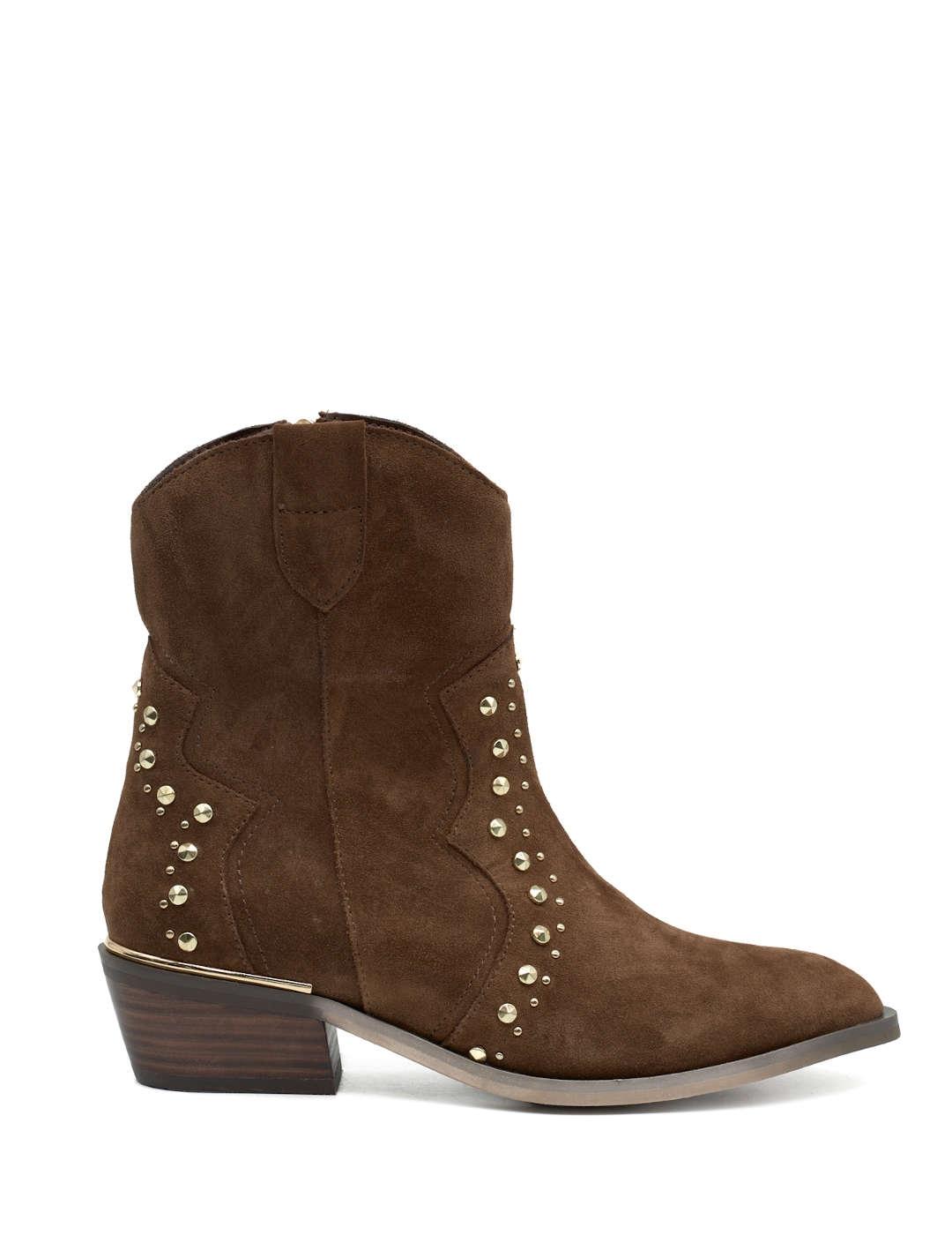 Botín mujer Alma en Pena Tachas camel