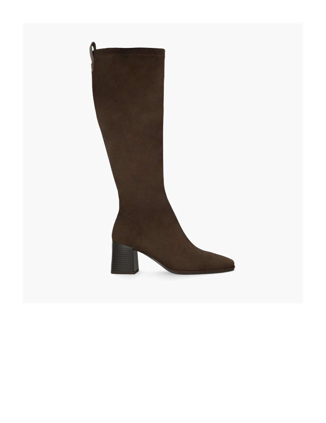 Bota mujer Lodi antelina elástica marrón