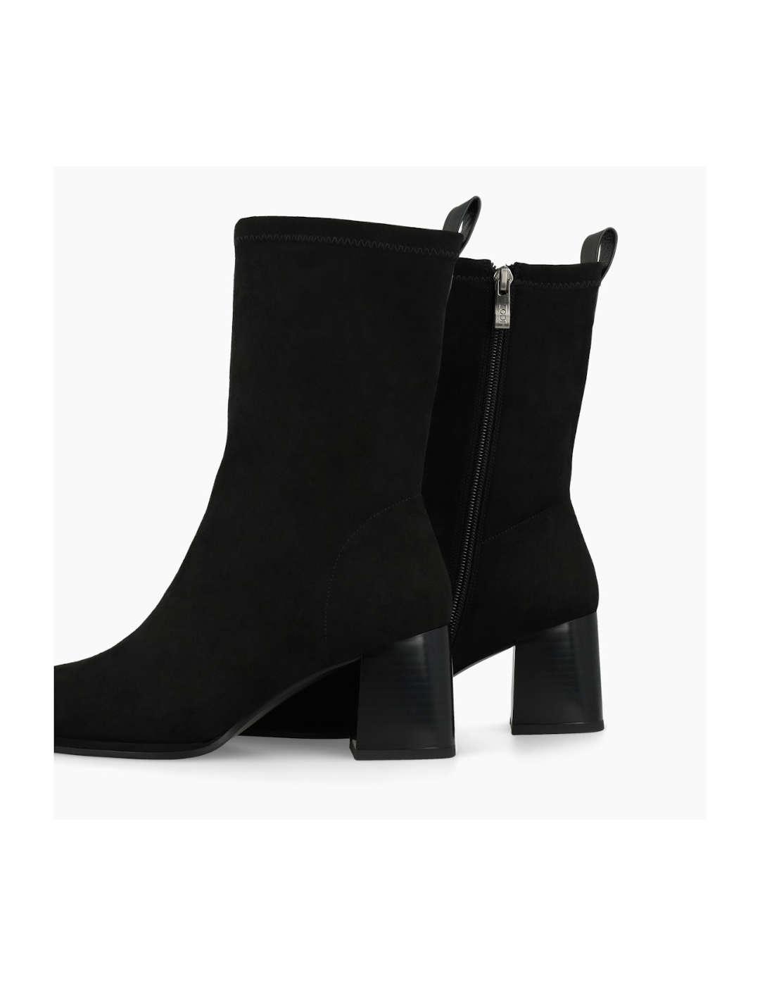 Botín mujer Lodi antelina elástica negro