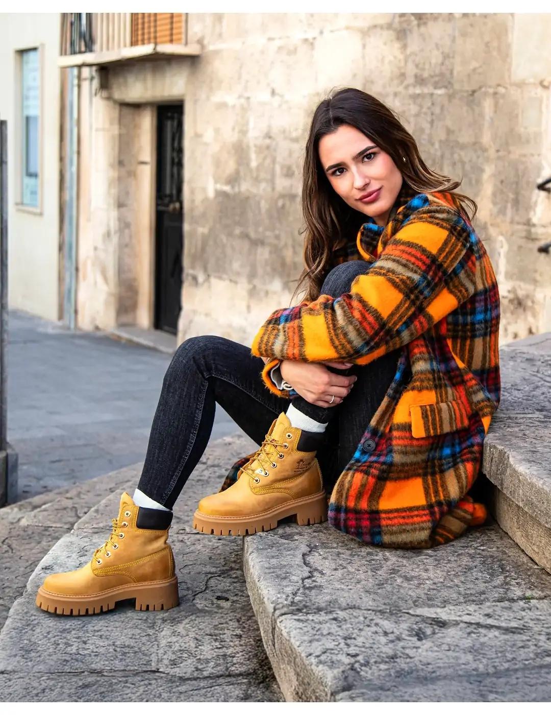 Bota mujer Waterproof Panama Jack Cleo mostaza