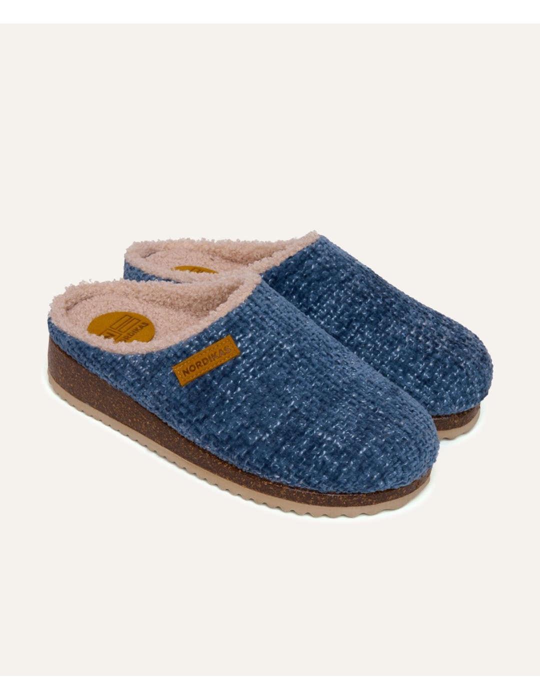 Zapatilla de casa mujer Nordikas Islandia azul