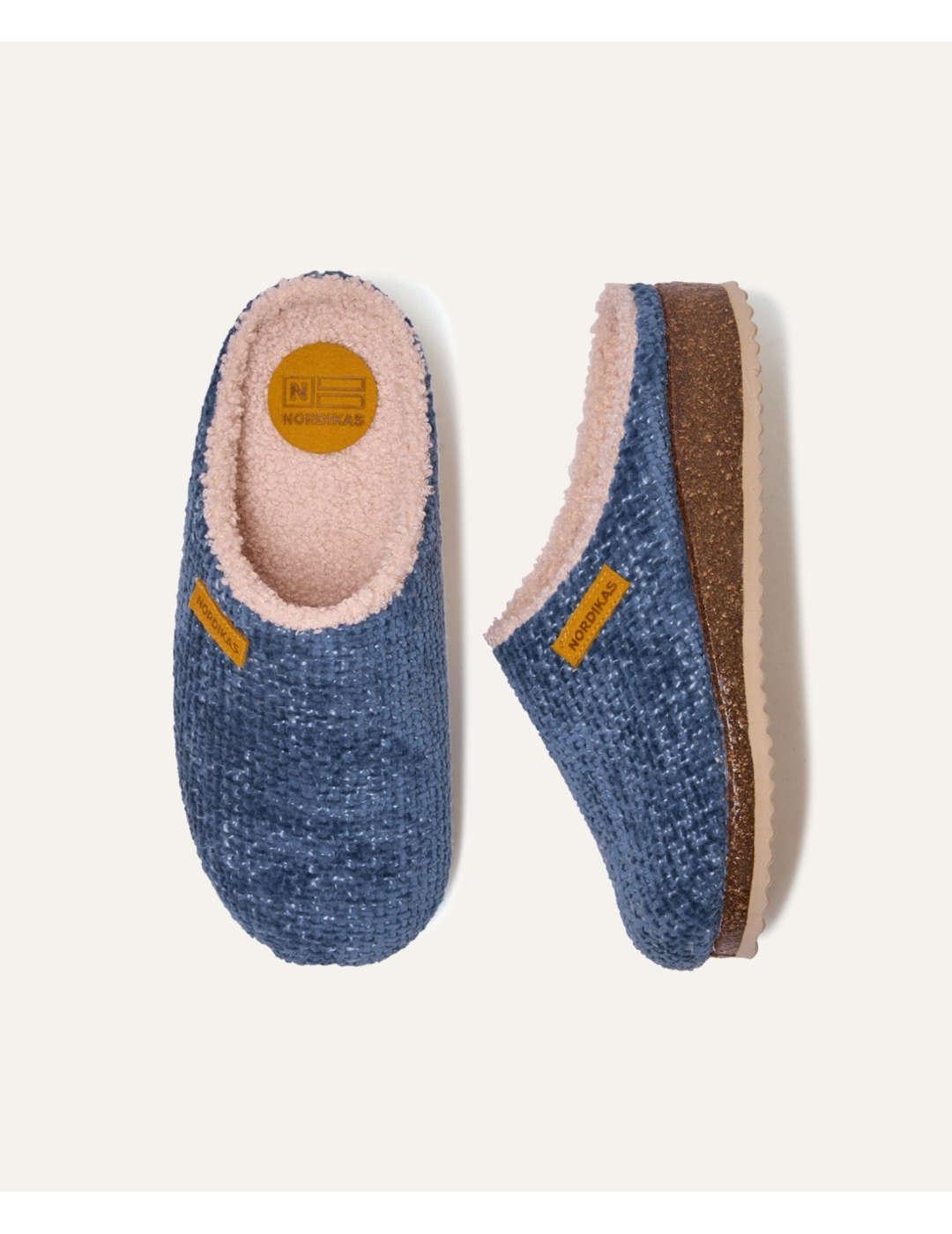 Zapatilla de casa mujer Nordikas Islandia azul