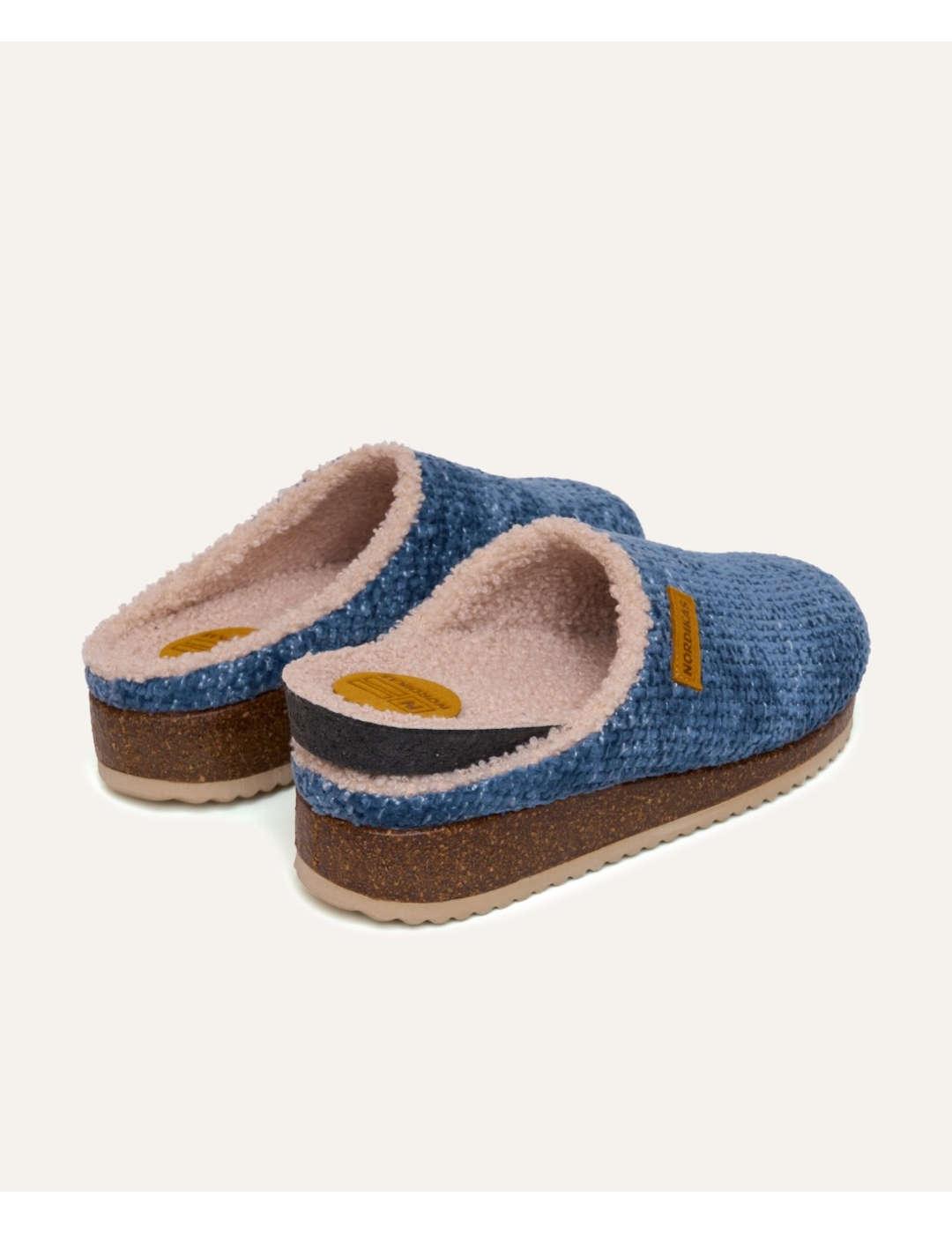 Zapatilla de casa mujer Nordikas Islandia azul