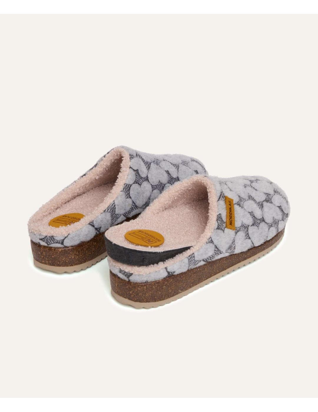 Zapatilla de casa mujer Nordikas cupido gris