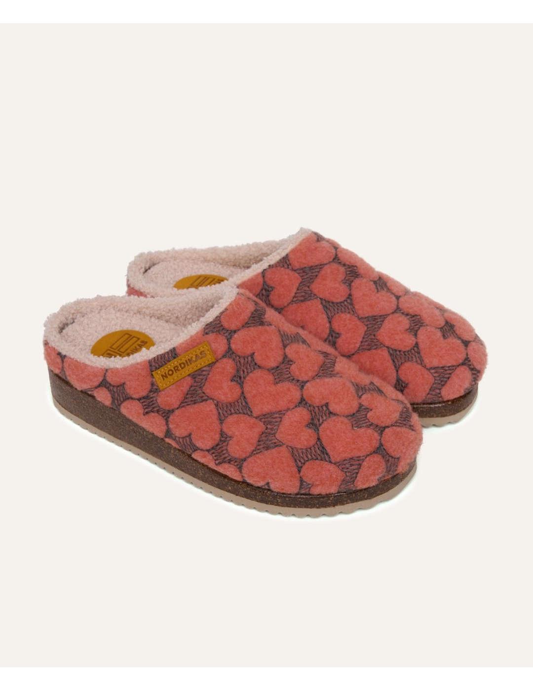 Zapatilla de casa mujer Nordikas cupido coral