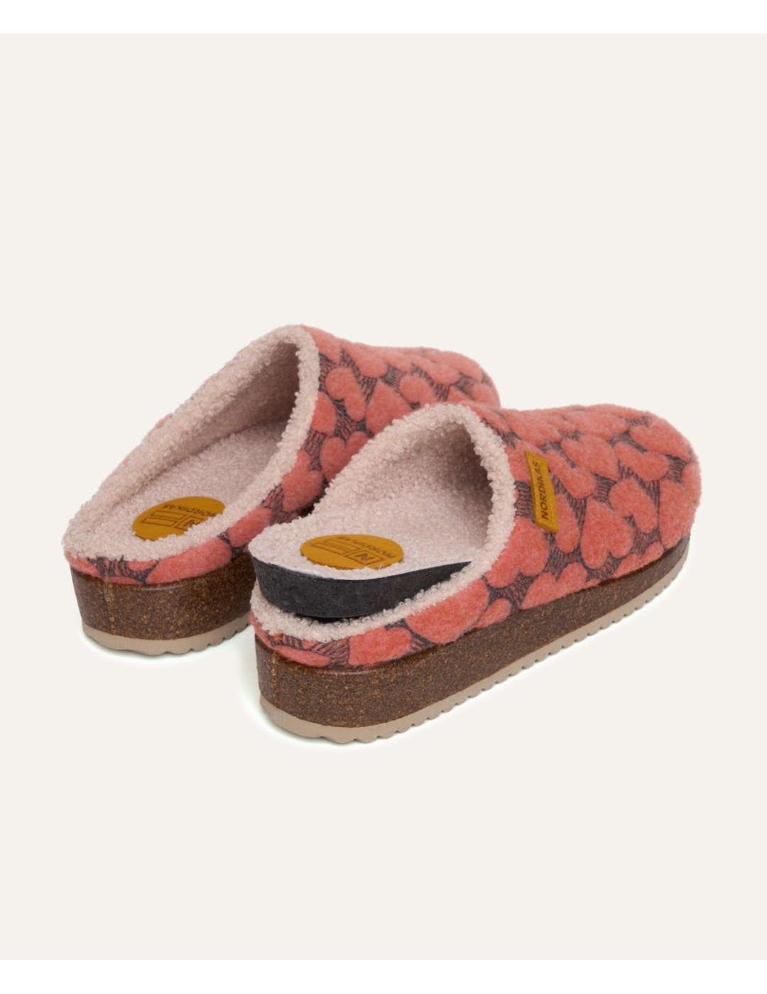 Zapatilla de casa mujer Nordikas cupido coral