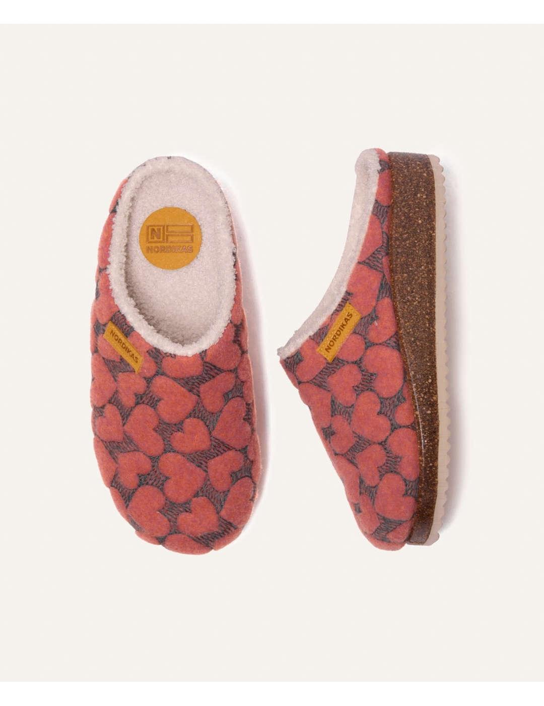 Zapatilla de casa mujer Nordikas cupido coral