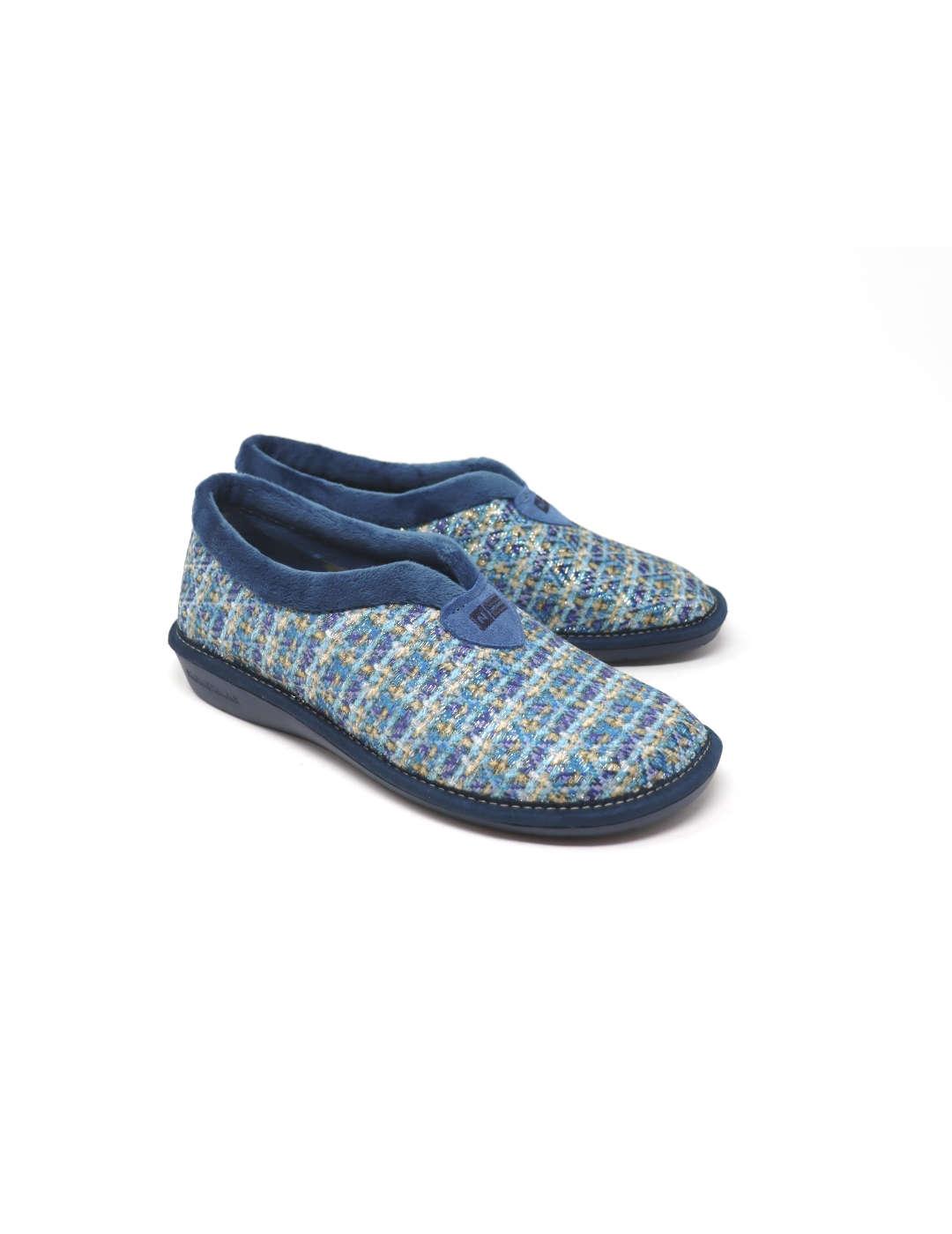 Zapatilla de casa mujer Nordikas venecia azul