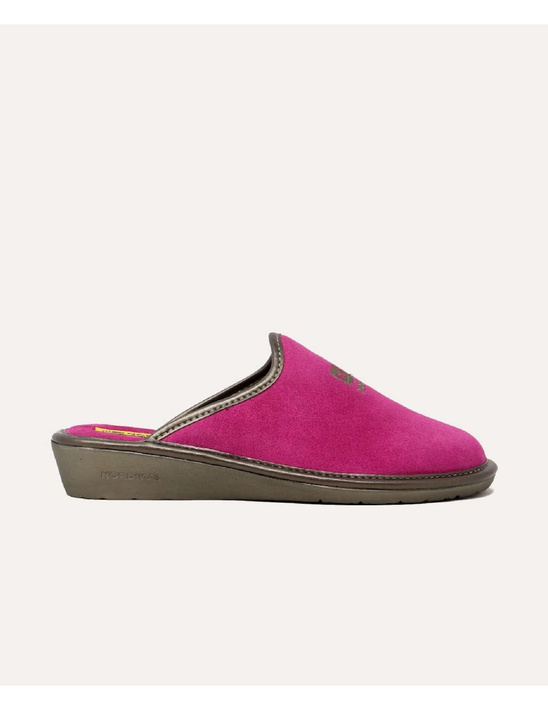 Zapatilla de casa mujer Nordikas afelpado fresa