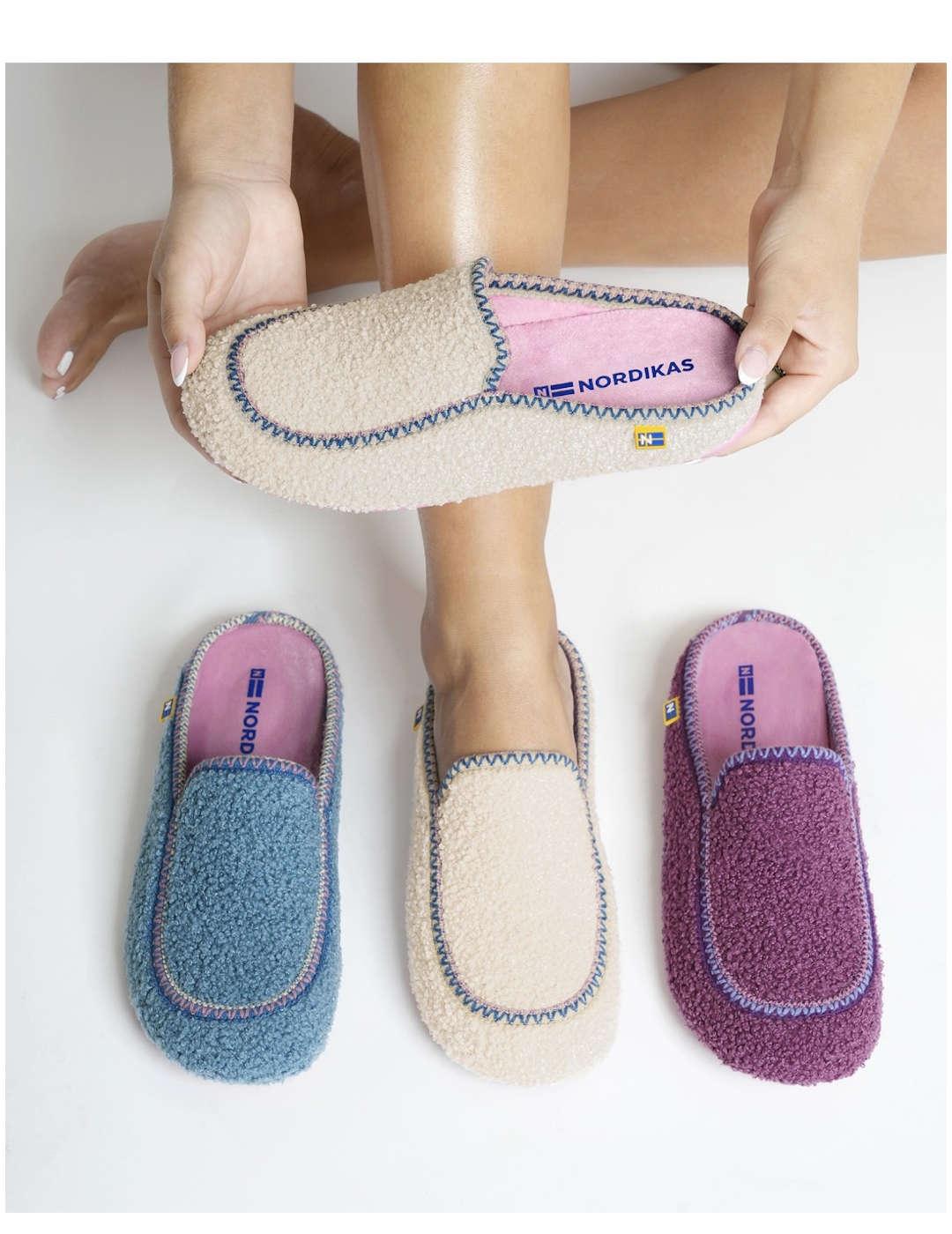 Zapatilla de casa mujer Nordikas dolly arena