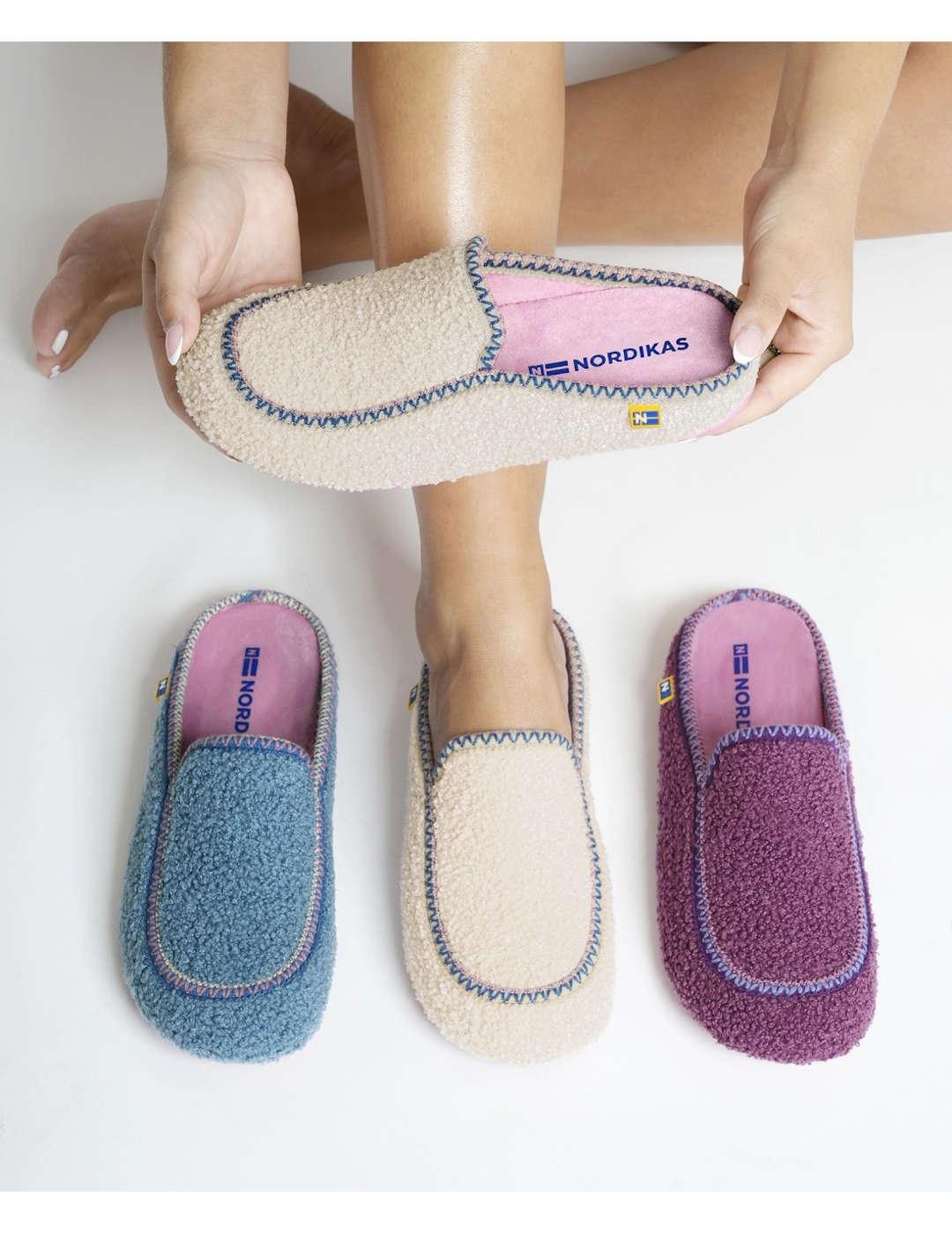 Zapatilla de casa mujer Nordikas dolly morado