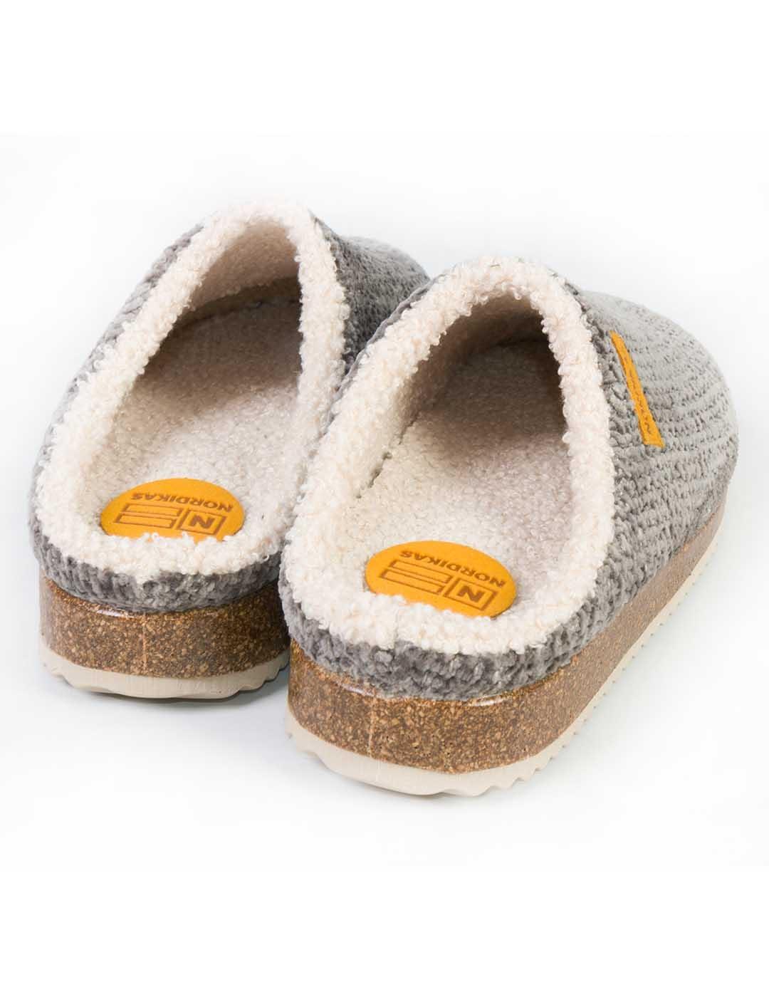 Zapatilla de casa hombre Nordikas islandia plomo