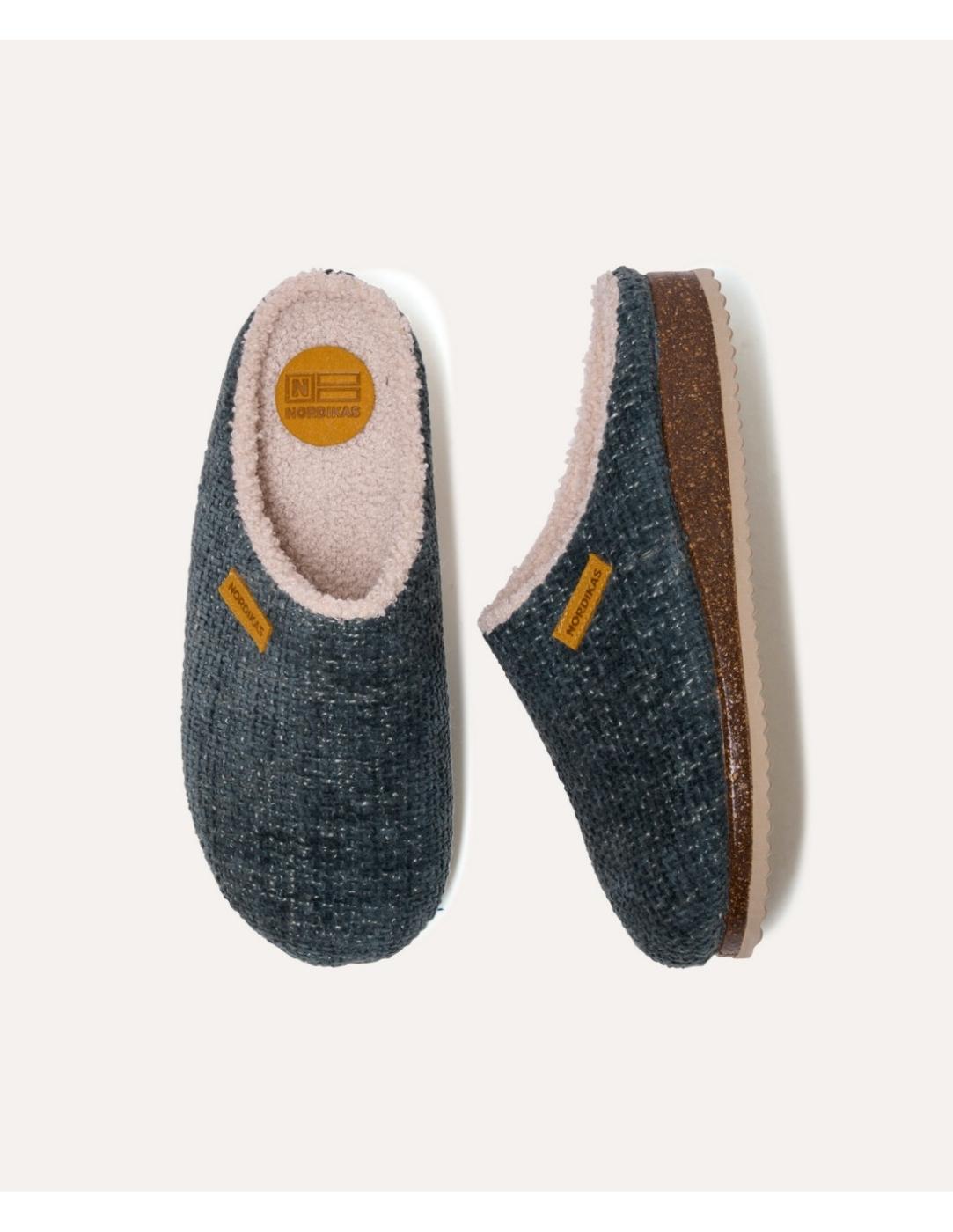 Zapatilla de casa hombre Nordikas islandia azul