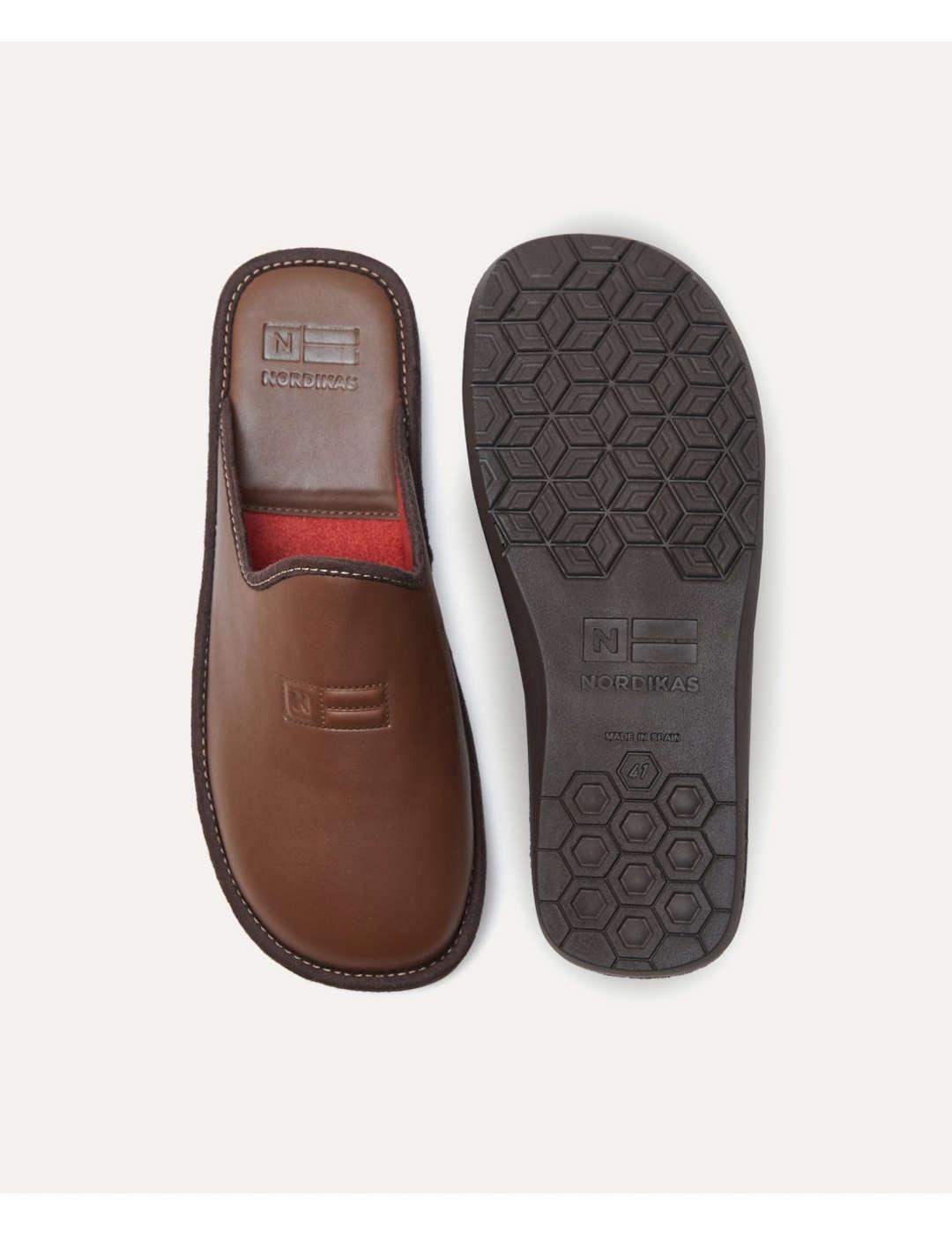 Zapatilla de casa hombre Nordikas dublin marrón