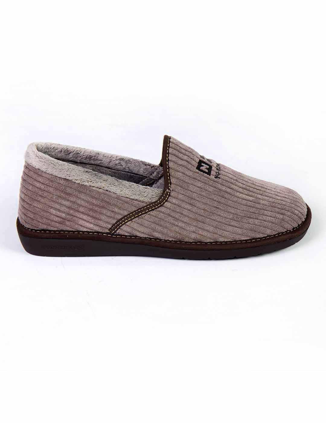 Zapatilla de casa hombre Nordikas scotland taupe